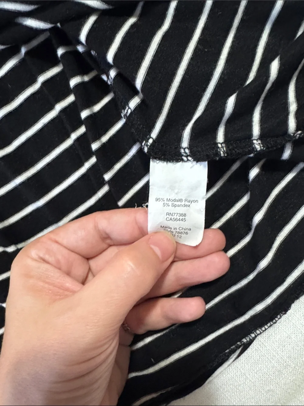 J crew Black and White Striped Maxi skirt